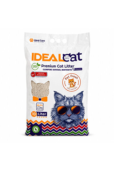 IdealCat IDEAL Cat Natural Bentonite Clumping Cat Litter, Pet Fresh, 10 L, 8....