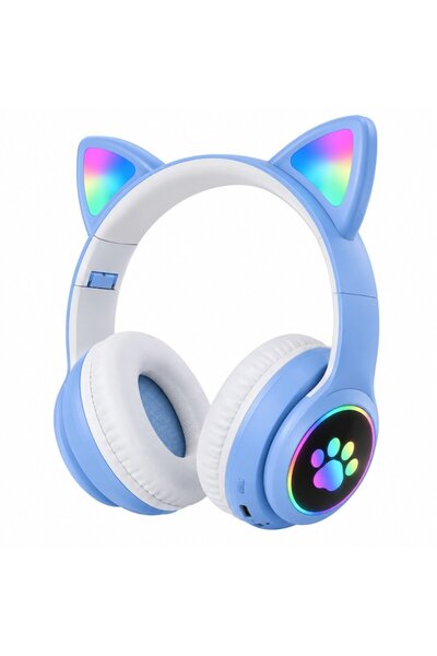 OEM Ασύρματα ακουστικά με αυτιά γάτας, Bluetooth 5.0, RGB LED, Μικρόφωνο, Ηχε...