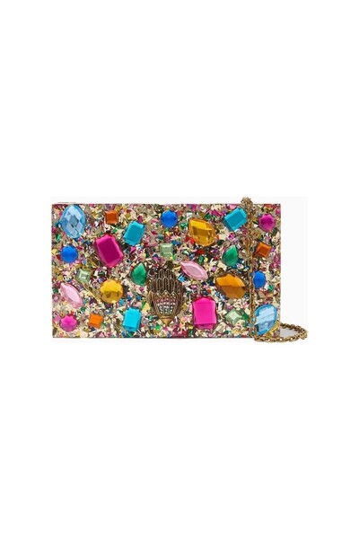 Kurt Geiger Crystal Box Stone Luxury Design Women's Clutch