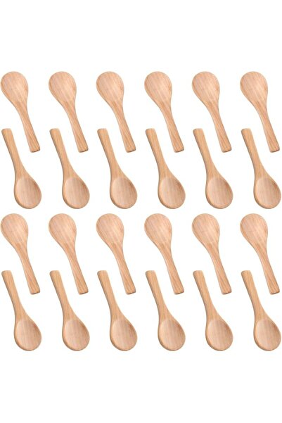 Boao Small Wooden Spoons, 3.5'' L, Mini Wood Natural Tiny Spoons Wooden Littl...