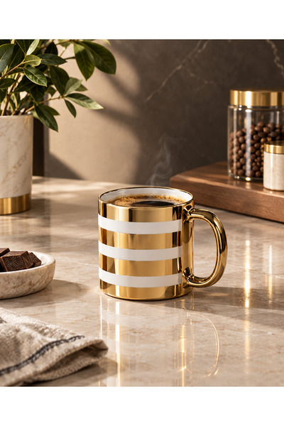 Madame Coco Ligne Mug - Gold - 350 ml