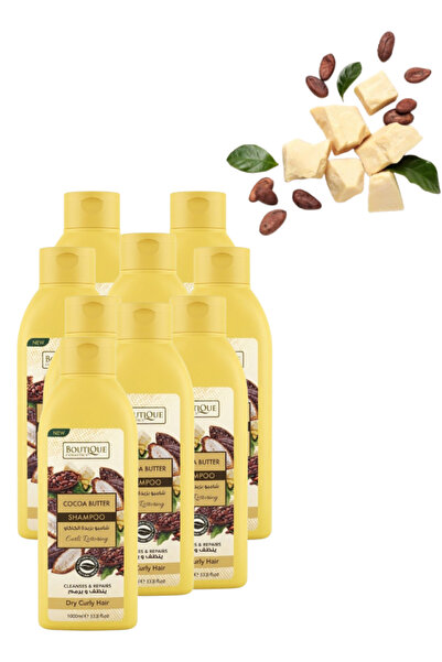 Boutique 9 Pieces Cocoa Butter Shampoo for Dry Curly Hair 1000ML
