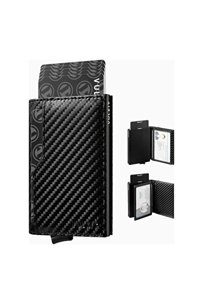 VULKIT Rfid Protected Pop-Up Dual Id Window Men's Card Holder Wallet