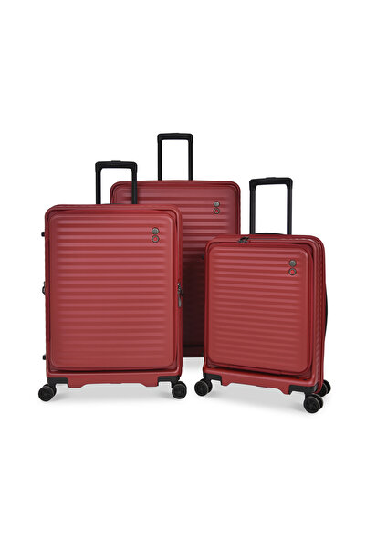Echolac 3-Piece Premium Trolley Luggage Set, Hard PC Expandable Suitcases, Fr...
