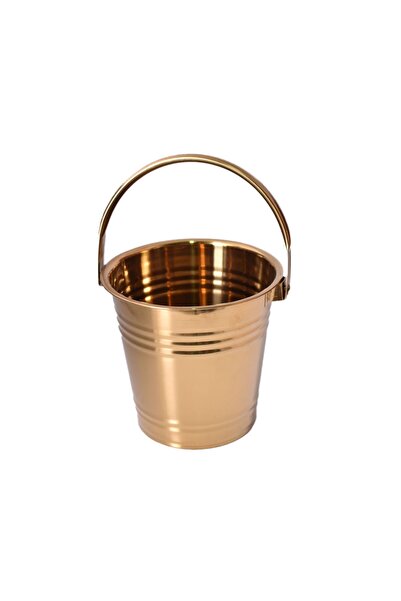 Generic دلو من الفولاذ المقاوم للصدأ ذهبي اللون 14 × 14 × 13 سم