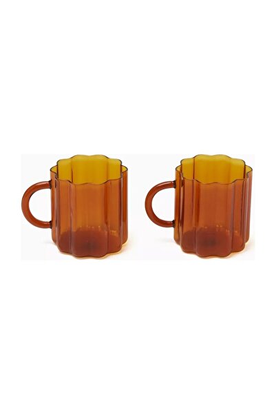 Fazeek Wave Borosilicate Glass Mug Set