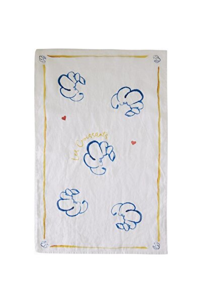 Anthropologie Dinette Stone Washed Linen Kitchen Towel