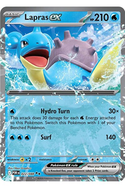 Pokemon Lapras Ex # 22 Perfect Order Original Card