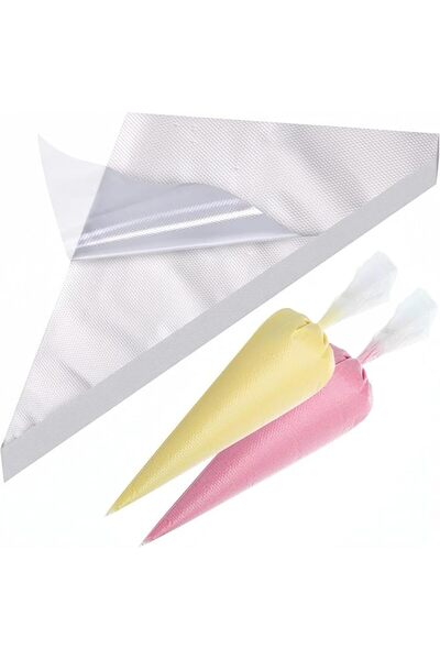 ToolHouse 12-Inch Disposable Piping Bags, 100 Pack Cream Pastry Bags for Cake...