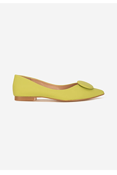 B T Shoes Balerini cu varf ascutit Delaia lime