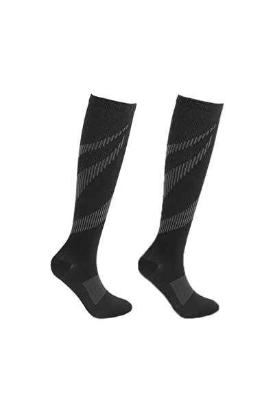 Choice جوارب ضاغطة طبية QYS041-أسود مقاس L-XL (41-45 أوروبي) لعلاج الدوالي، ج...
