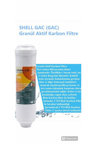 Esli Jammy Filtre Su Arıtma Filtresi Gac Granul Carbon Filtre Coconut Bazlı NSF FDA ONAYLI