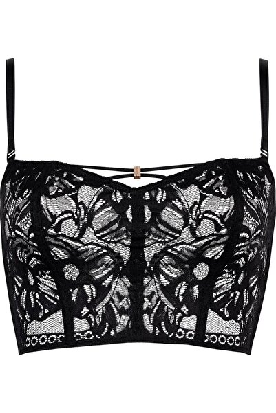 Aubade Love Soul Lace Bustier Floral Patterned Transparent Effect Bustier wit...