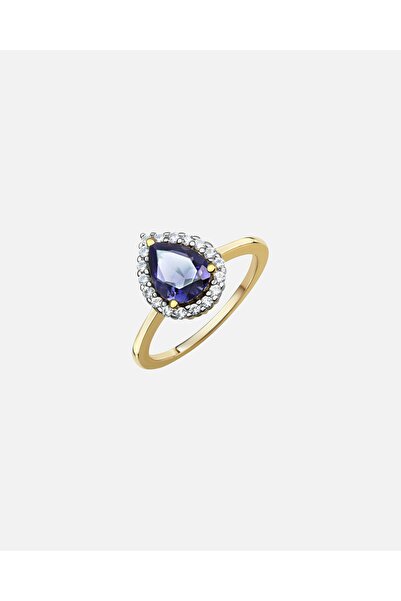 Fascination by Ellen K Fine Iolith Lilac 127Ct Gold Ring 585 High Quality Sty...