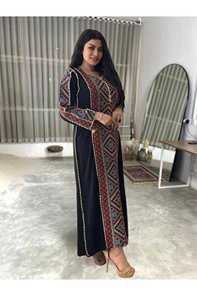 Lyaly aljlabyh Luxury Women's Ethnic Wear Georgette Jilbab Elegant Black with...
