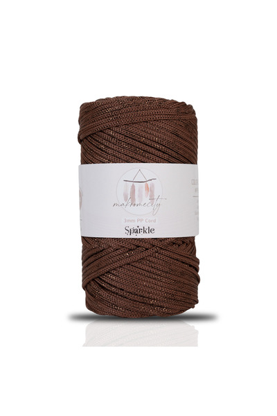 Makromecity Premium Simli 3mm - 250 gr Polyester Makrome Ipi Bakır 230 M Poly...