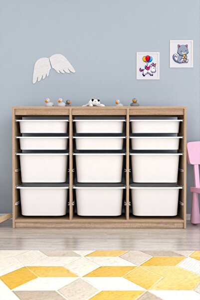 MODIVO Cosmo 2XL Sonomo 12 Sepetli Çok Amaçlı Mutfak Kiler Dolabı Beyaz