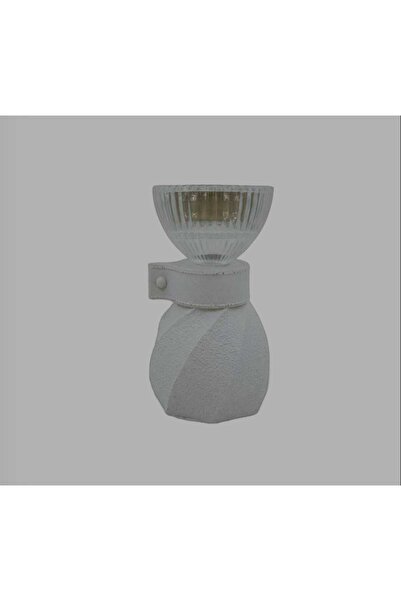 Generic Brand تصميم حلزوني يلفت الأنظار بمبخره صغيره من الجبس بصحن زجاجي شفاف
