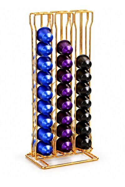 Generic Nespresso Capsule Holder – 60 Capsule Capacity, 3-Tier Metal Coffee P...