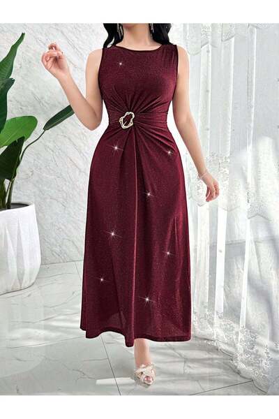 Sheya Rochie maxi, bordo - L