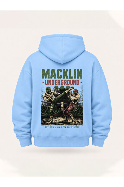 macklin Unisex Women's and Men's Underground Design Text Printed Oversize 3 T...