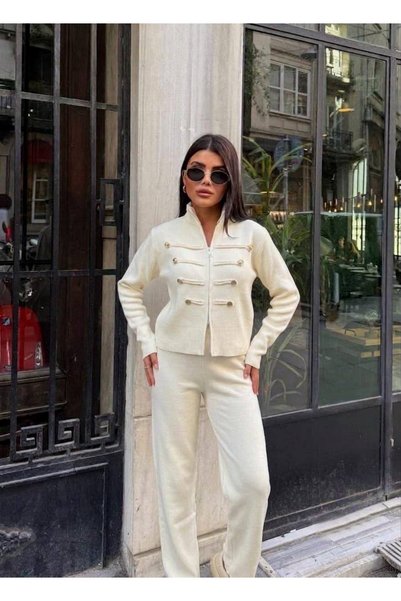 Bessia Butik Scarlet Ceket Pantolon Triko Takım