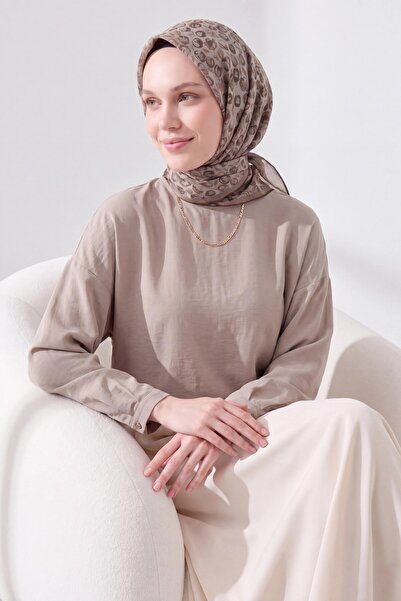 Silk Home Soft Eşarp Vintage Floral Vizon
