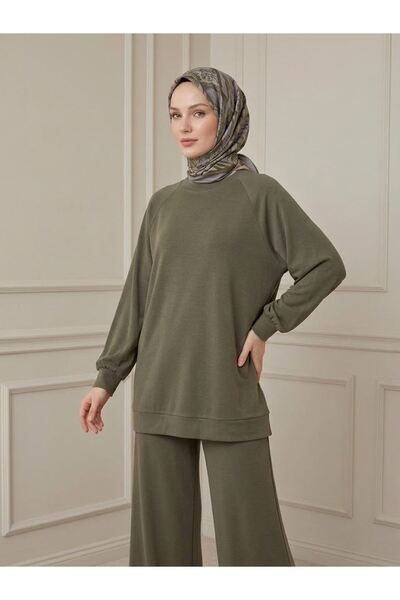 Lunsera Store Women's Pique Fabric Double Set Comfortable Fit Long Sleeve Cas...