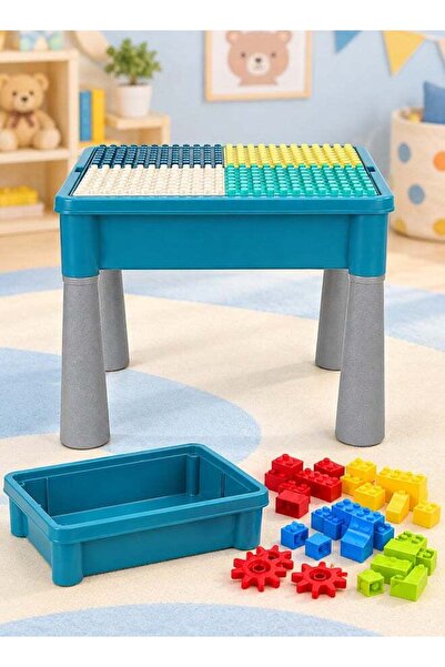 Generic Kids' Building Block Activity Table with Storage