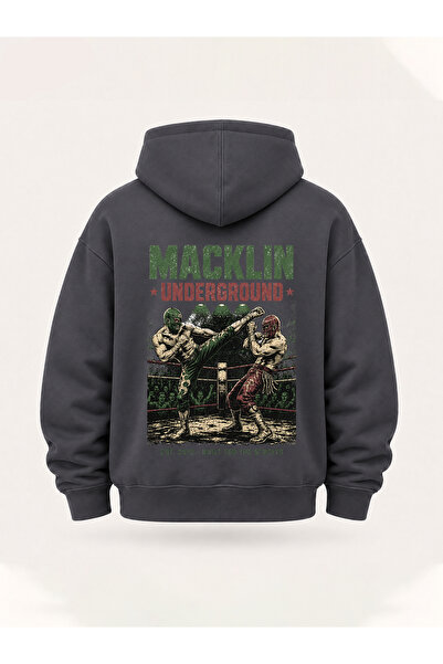 macklin Unisex Women's and Men's Underground Design Text Printed Oversize 3 T...