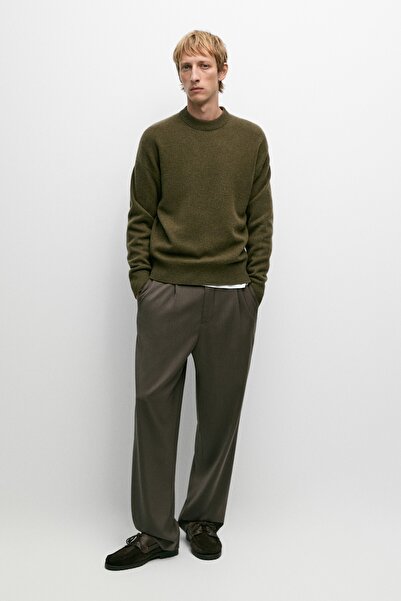 Massimo Dutti %100 yün bisiklet yaka triko kazak