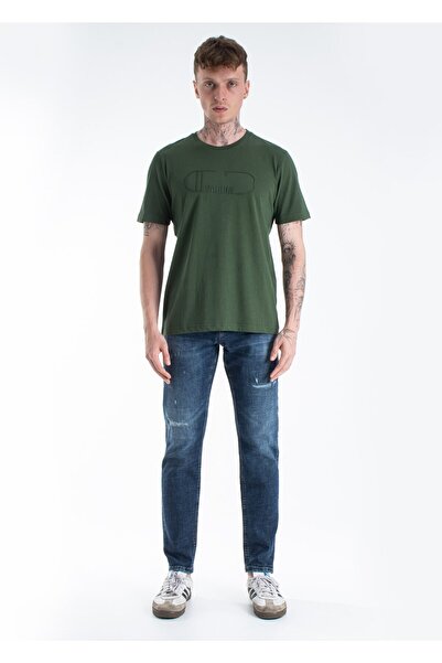 Mavi Yırtıklı Slim Fit Kot Pantolon