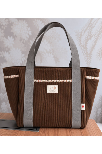 Genel Markalar Rose Tote Bag kahverengi kadın çanta 7 cepli