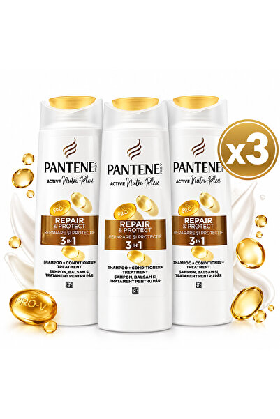 Pantene Σετ 3x 325 ml σαμπουάν και μαλακτική κρέμα για επανόρθωση & προστασία