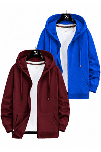 Karatopak 2-Piece Hooded Unisex Zippered Sweatshirt / Cardigan
