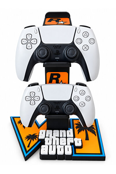 OEM Suport Gaming 3 în 1 pentru 2 Controlere și Căști, Design GTA, Print 3D, ...