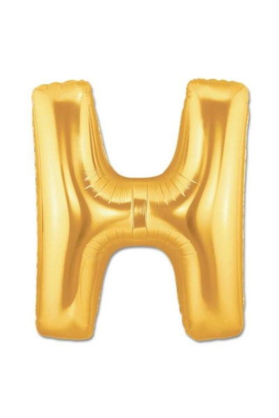 Lovesta Home H Letter Foil Balloon Gold Color 40 Inches