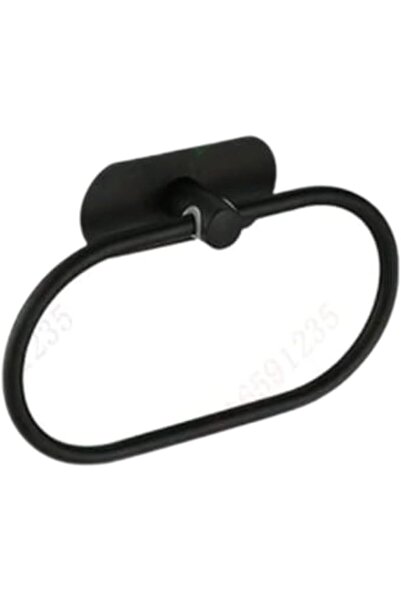 Generic Matte Black Adhesive Towel Rack – No Drill Stainless Steel Towel Hold...