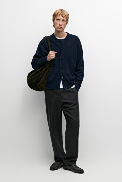 Massimo Dutti Cepli %100 yün triko hırka