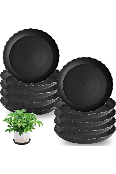 GENERAL 10-Pack Plant Saucers - 6, 8, 10 Inch Plastic Water Drip Trays, Heavy...