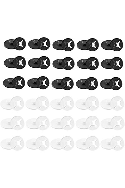 GENERAL 30 Pairs Number Buckles Fasteners Holder for Runner,Running Bib Clips...