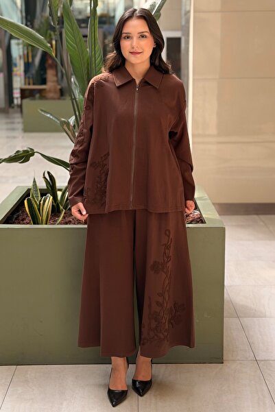 Ghisa Floral Embroidered Jacket and Pants Set