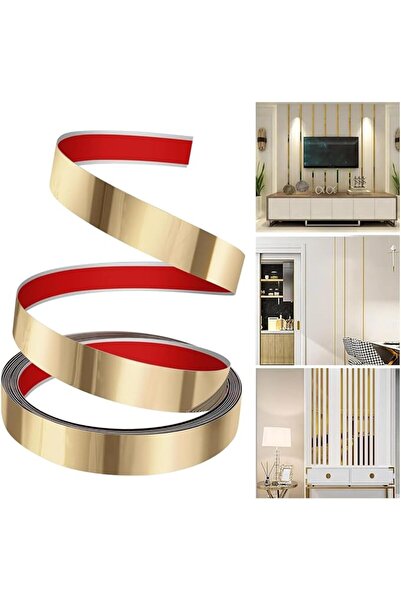 HASTHIP Golden Strips for Wall 16.4ft*5 201 Steel Peel Stick Trim