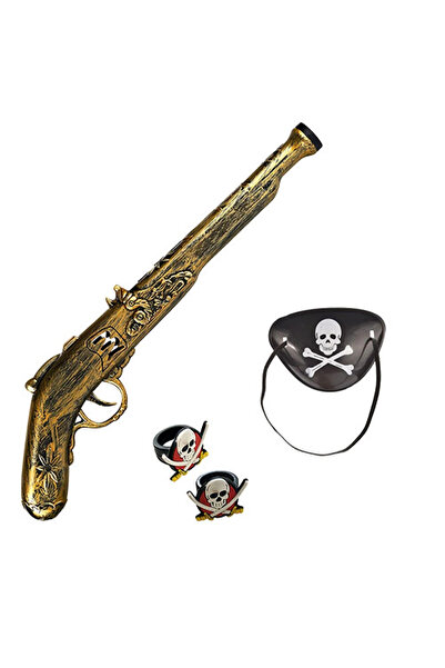 Lovesta Home Toy Pirate Gun Pirate Mask and 2 Pirate Rings Set