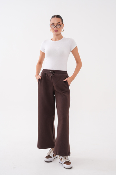 Mega Life Belted, Cashmere-Embellished, Three-Yarn Pants with Stoppered Cuffs