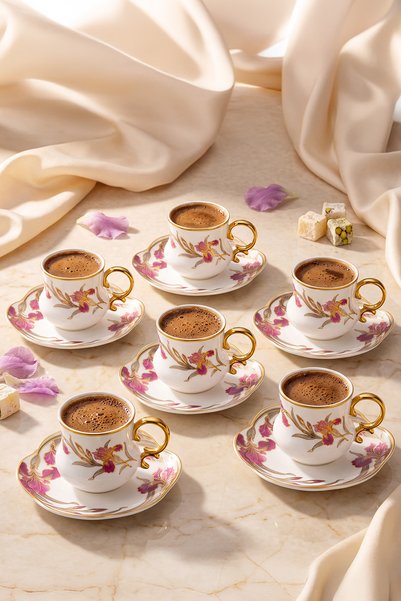 Emsan Lilyum 6 Kişilik Kahve Fincan Takımı 90 ml