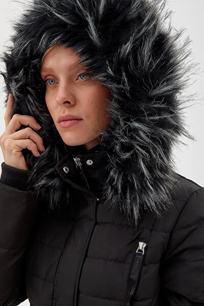 Kayra Goose Feather Filled Coat Black 27001