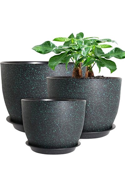 GENERAL UOUZ 12/10/9 Large Modern Plant Pots, Plastic Planters with Drainage ...