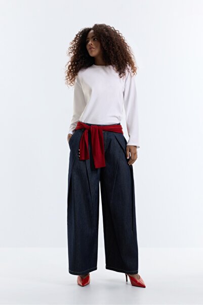 LEFTIES Pileli super wide leg jean