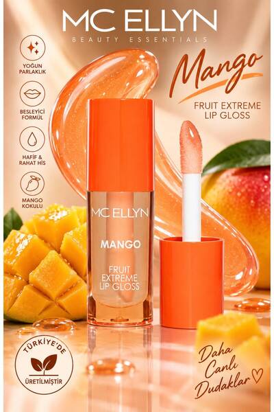 Mcellyn Mc Ellyn Mango Lip Gloss Mango Scented Lip Gloss with a Shiny and Tra...